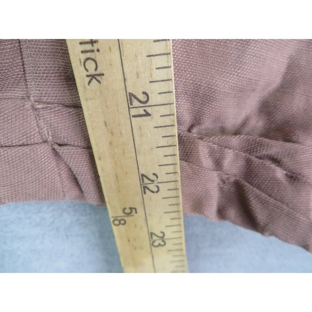 Aritzia Wilfred Womens Pants 00 XS Brown Linen Blend‎ Capri Drawstring Casual